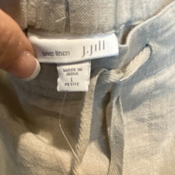J.Jill Love Linen Flax Relaxed Fit Ankle Pants Women's Large Petite NWT - Picture 7 of 13